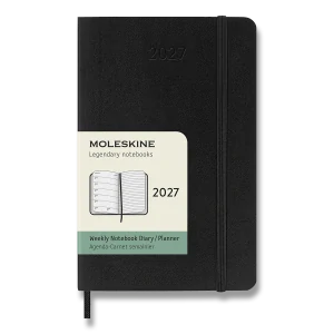 Plánovací zápisník Moleskine 2027 měkký černý S