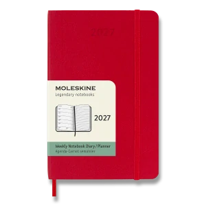 Plánovací zápisník Moleskine 2027 měkký červený S