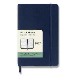 Plánovací zápisník Moleskine 2027 měkký modrý S