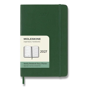 Plánovací zápisník Moleskine 2027 měkký zelený S