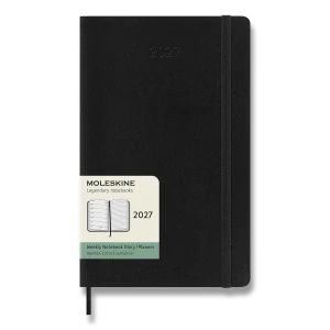 Plánovací zápisník Moleskine 2027 měkký černý L