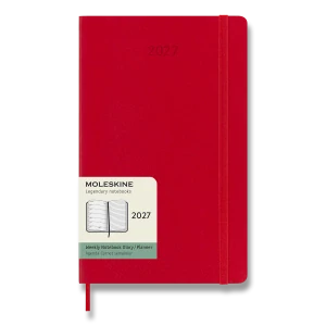 Plánovací zápisník Moleskine 2027 měkký červený L