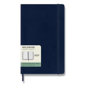 Plánovací zápisník Moleskine 2027 měkký modrý L