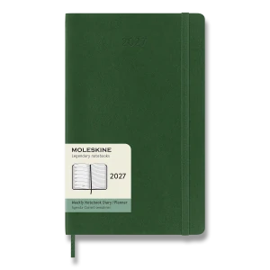 Plánovací zápisník Moleskine 2027 měkký zelený L