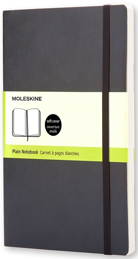 Zápisník Moleskine měkký čistý černý S