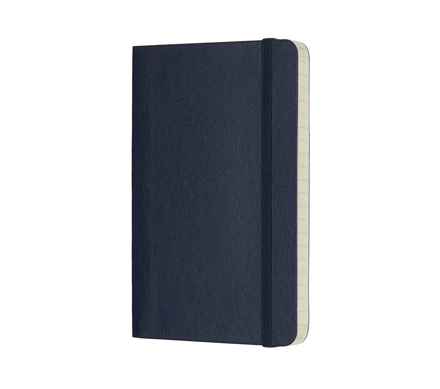 Zápisník Moleskine měkký linkovaný modrý L