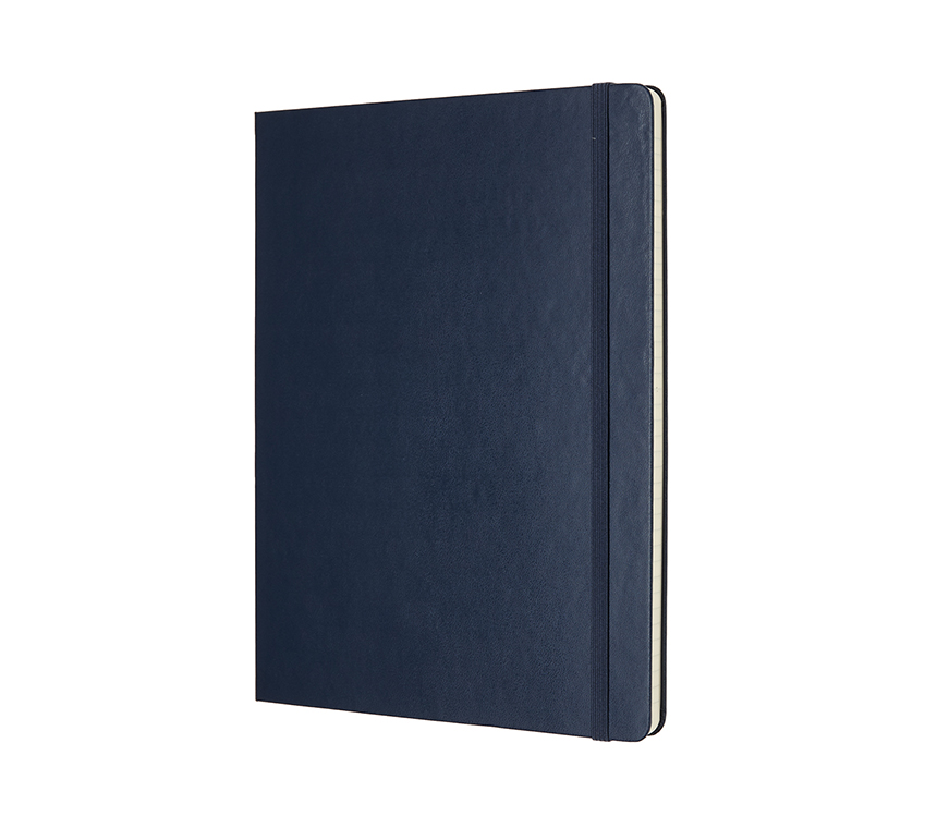 Zápisník Moleskine tvrdý linkovaný modrý XL