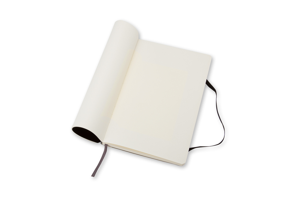 Zápisník Moleskine měkký čistý černý L