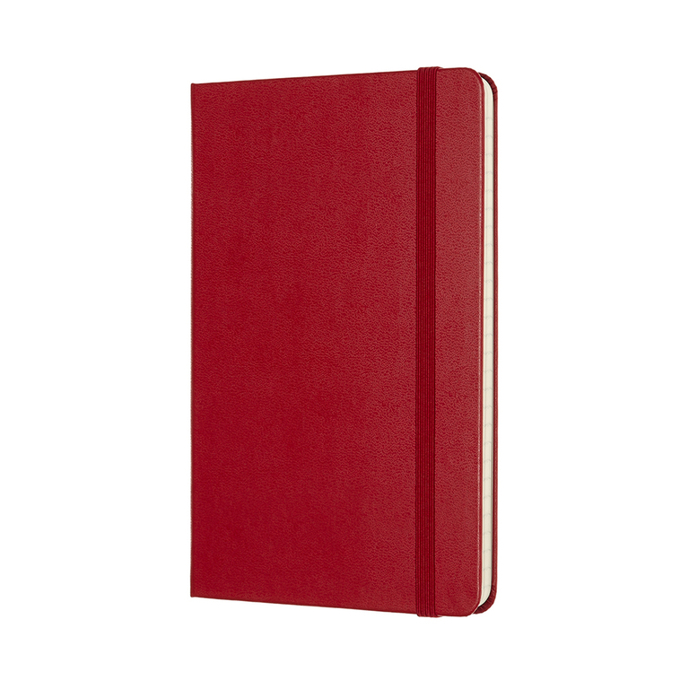 Zápisník Moleskine tvrdý linkovaný červený M