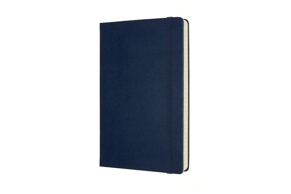 Zápisník Moleskine Expanded tvrdý linkovaný modrý L