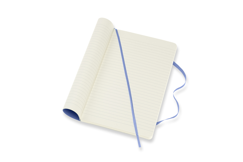 Zápisník Moleskine měkký linkovaný světle modrý L