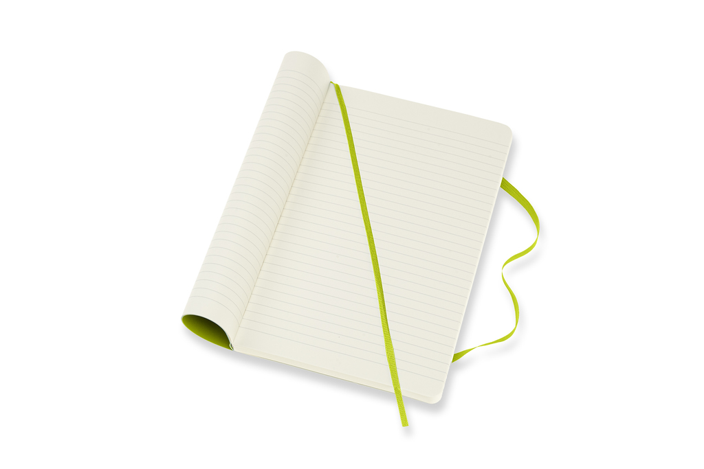 Zápisník Moleskine měkký linkovaný žlutozelený L
