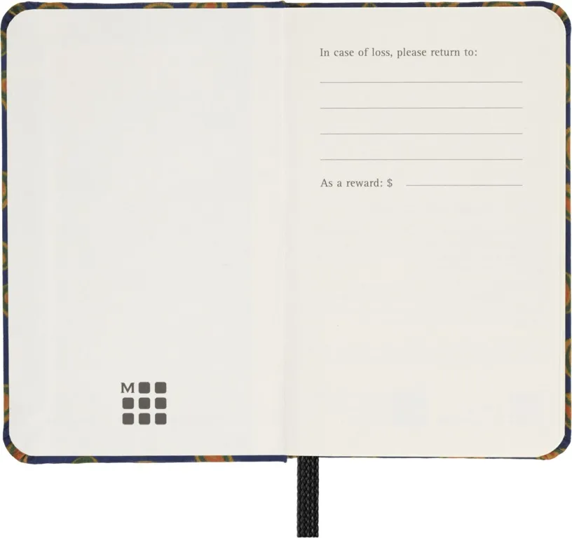 Silk zápisník Moleskine čistý modrý XS v dárkové krabici