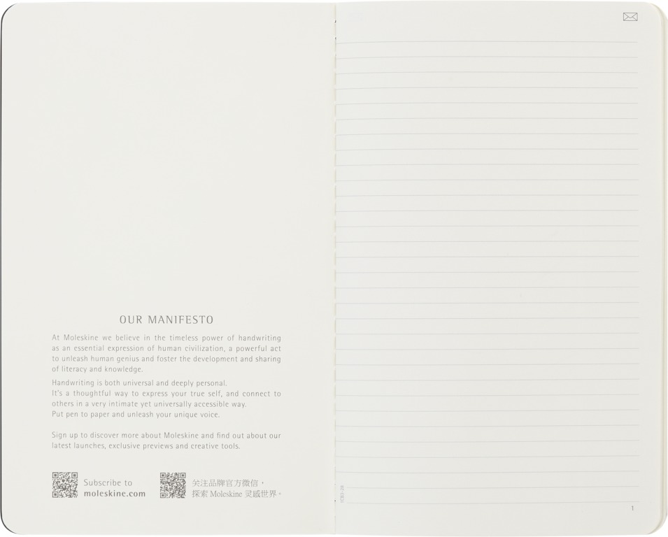 Smart sešity Cahier Moleskine 2 ks linkované černé L