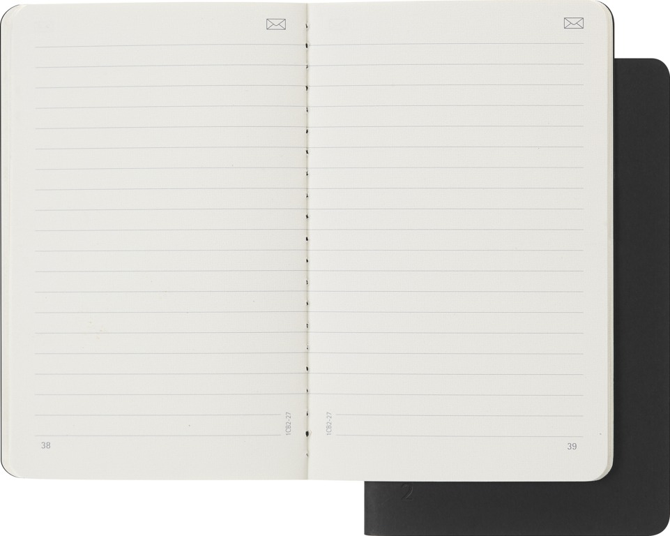 Smart sešity Cahier Moleskine 2 ks linkované černé S