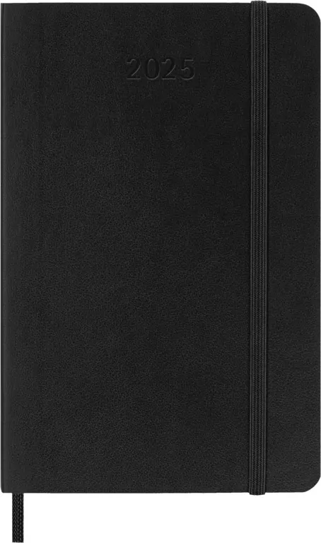 Horizontální týdenní diář Moleskine 2027 měkký černý S