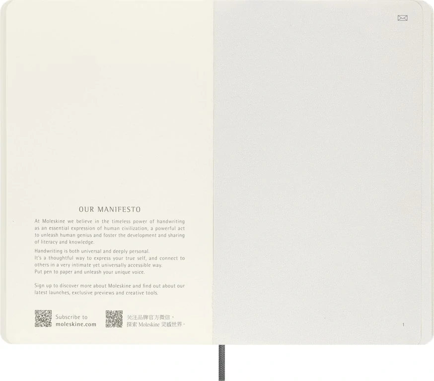 Smart zápisník Moleskine měkký čistý černý L