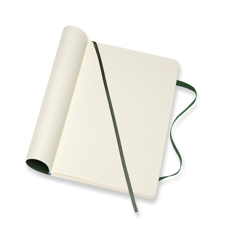 Zápisník Moleskine měkký tečkovaný zelený L