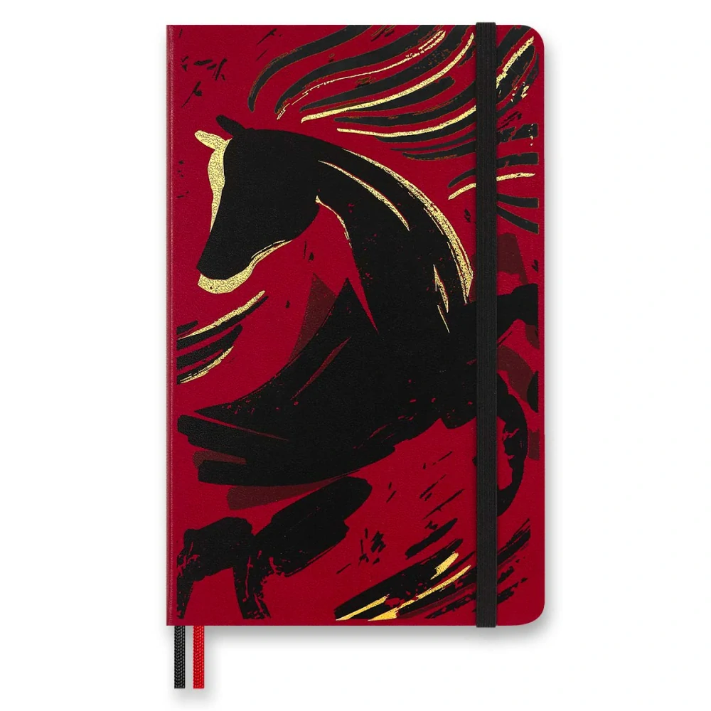 Zápisník Moleskine Horse Wood linkovaný L v dárkové krabici