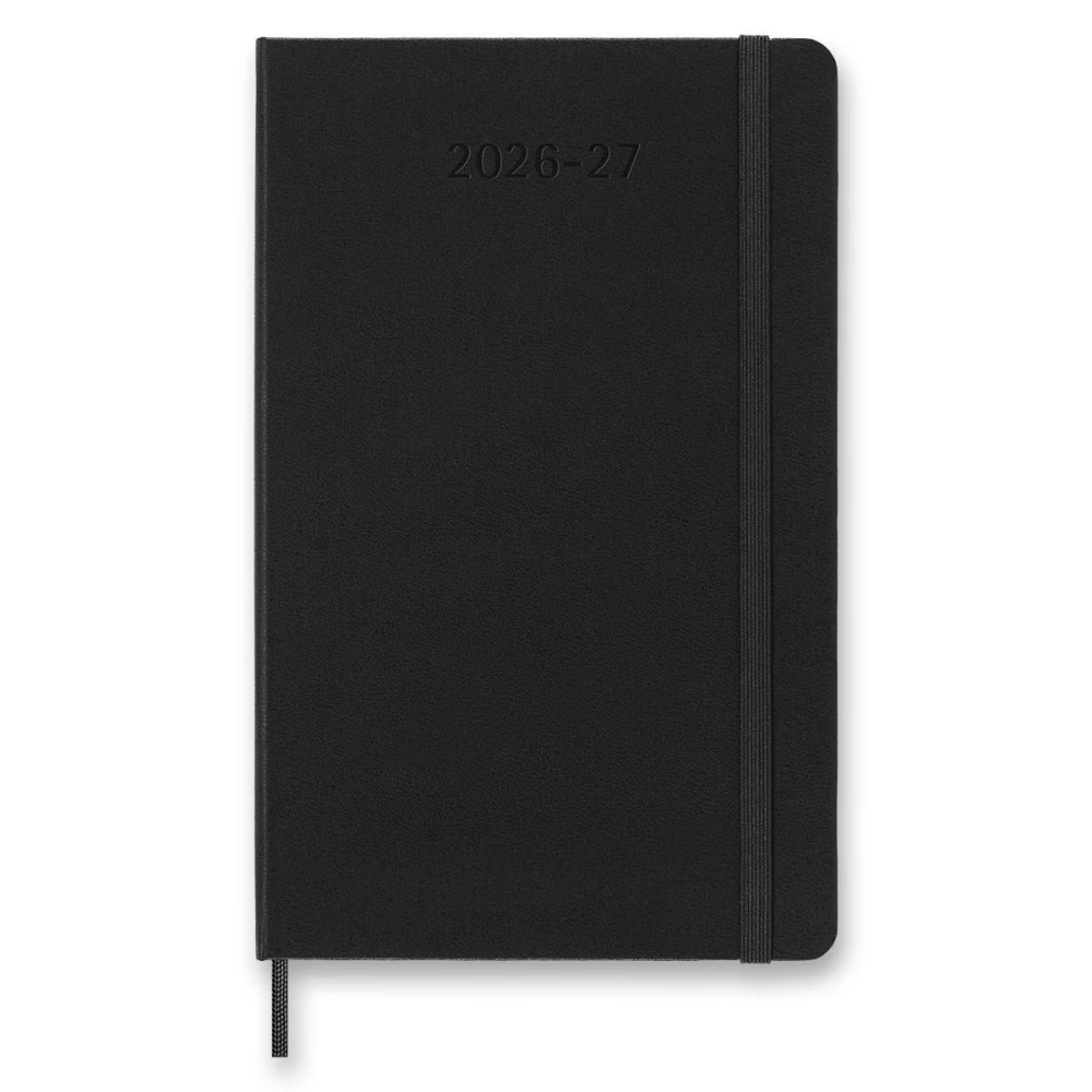 18měsíční diář denní Moleskine 2026-2027 tvrdý černý L