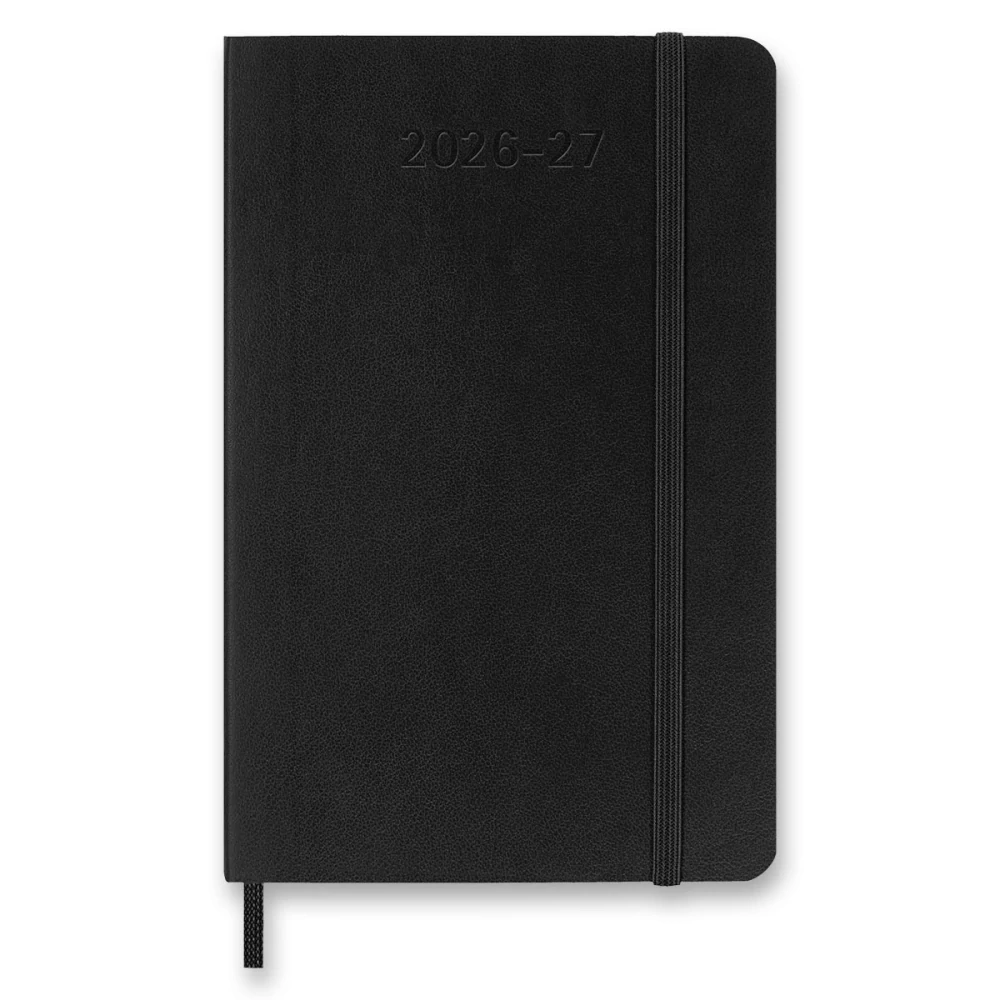 18měsíční týdenní diář Moleskine 2026-2027 měkký černý S 