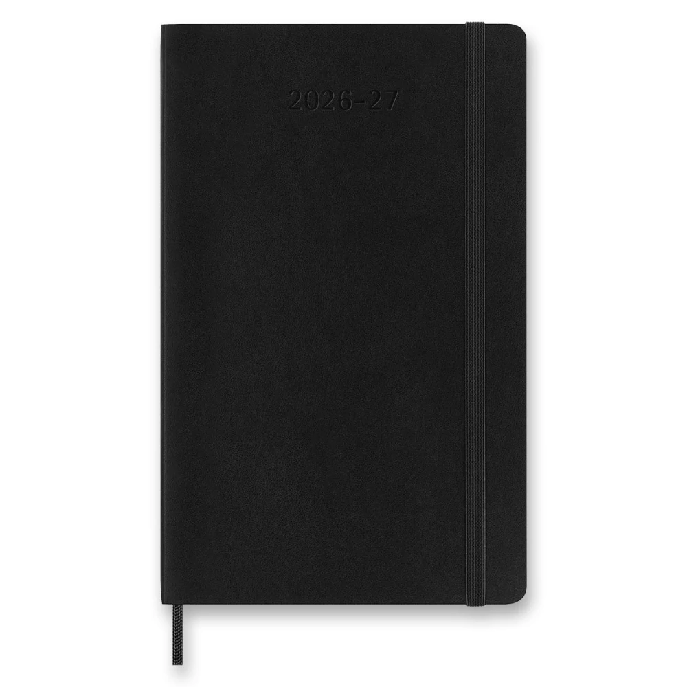 18měsíční týdenní diář Moleskine 2026-2027 měkký černý L