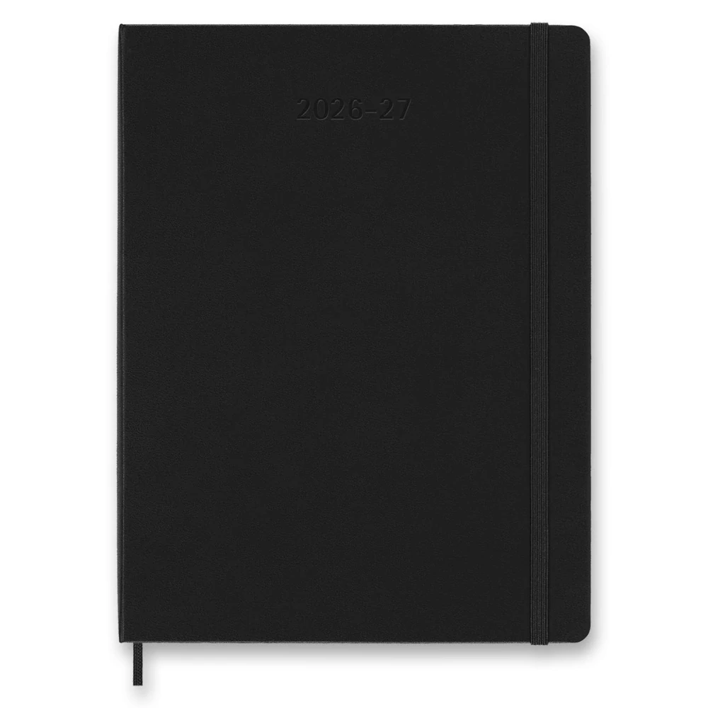18měsíční týdenní diář Moleskine 2026-2027 měkký černý XL 