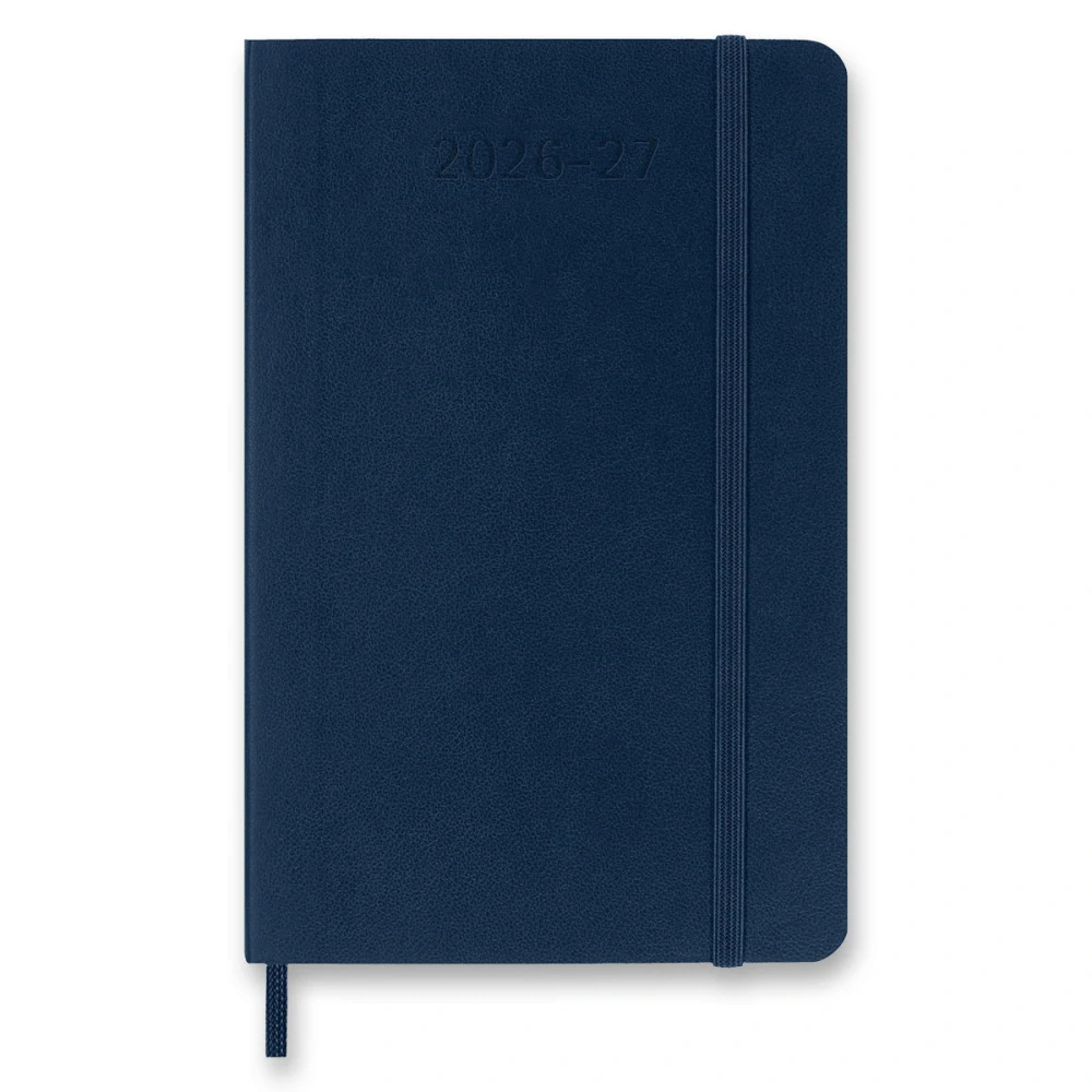 18měsíční týdenní diář Moleskine 2026-2027 měkký modrý S 