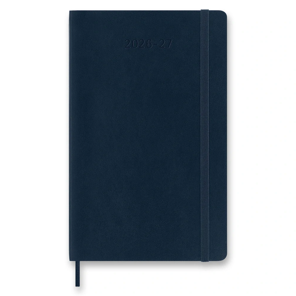 18měsíční týdenní diář Moleskine 2026-2027 měkký modrý L