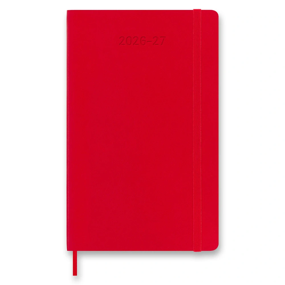 18měsíční týdenní diář Moleskine 2026-2027 měkký červený L