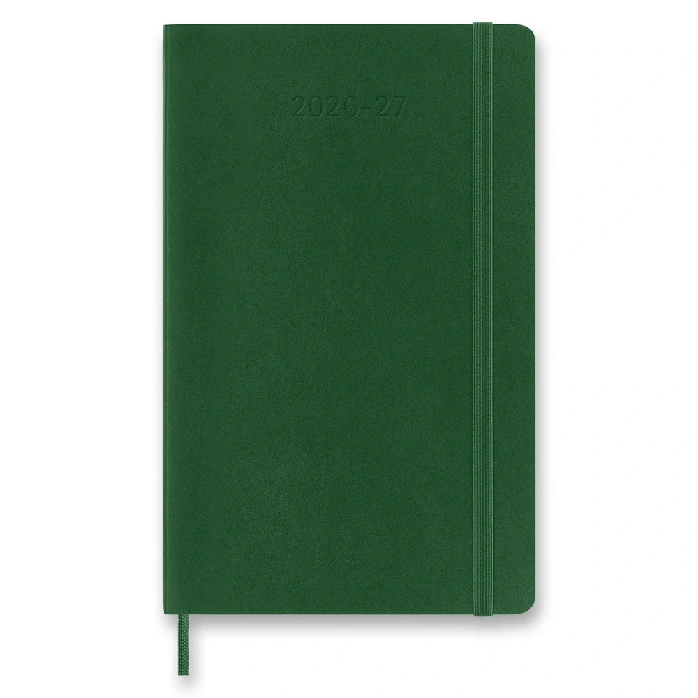 18měsíční týdenní diář Moleskine 2026-2027 měkký zelený L