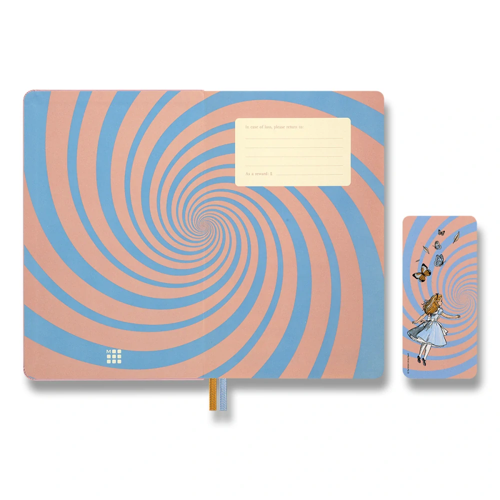Alice in Wonderland zápisník Moleskine tvrdý linkovaný L