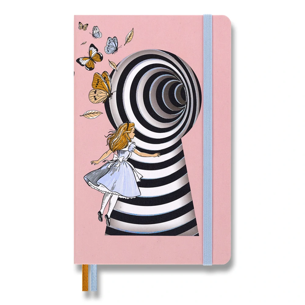 Alice in Wonderland zápisník Moleskine linkovaný L v dárkové krabici