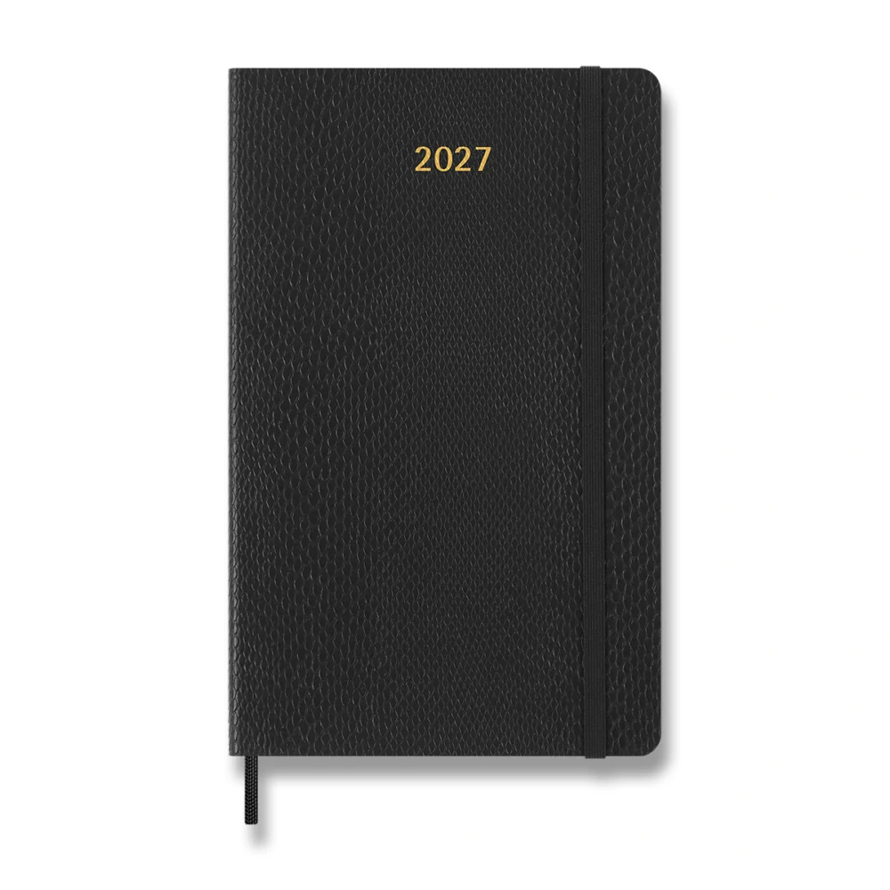 Precious & Ethical Vegea plánovácí zápisník Moleskine 2027 měkký černý L v dárkové krabici
