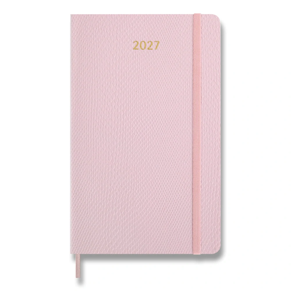 Precious & Ethical Vegea plánovácí zápisník Moleskine 2027 měkký růžový L v dárkové krabici