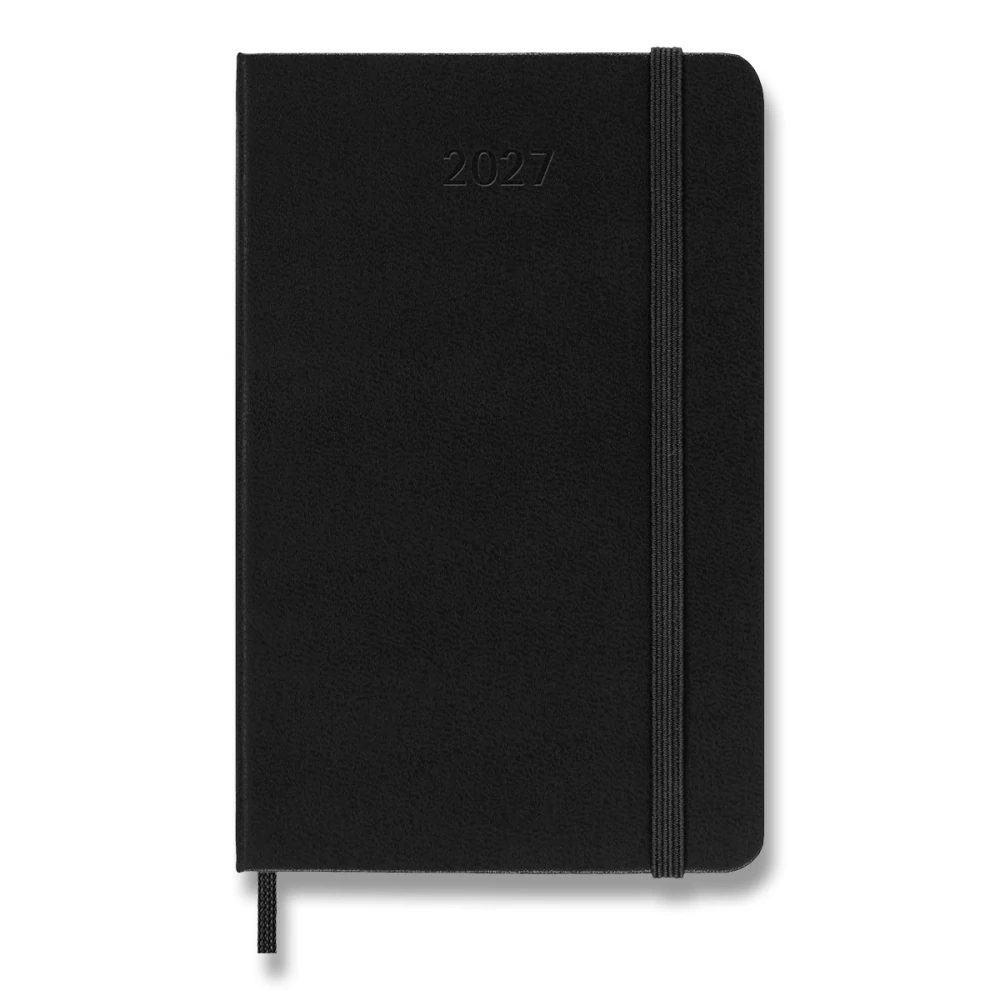 Diář Moleskine 2027 denní tvrdý černý S