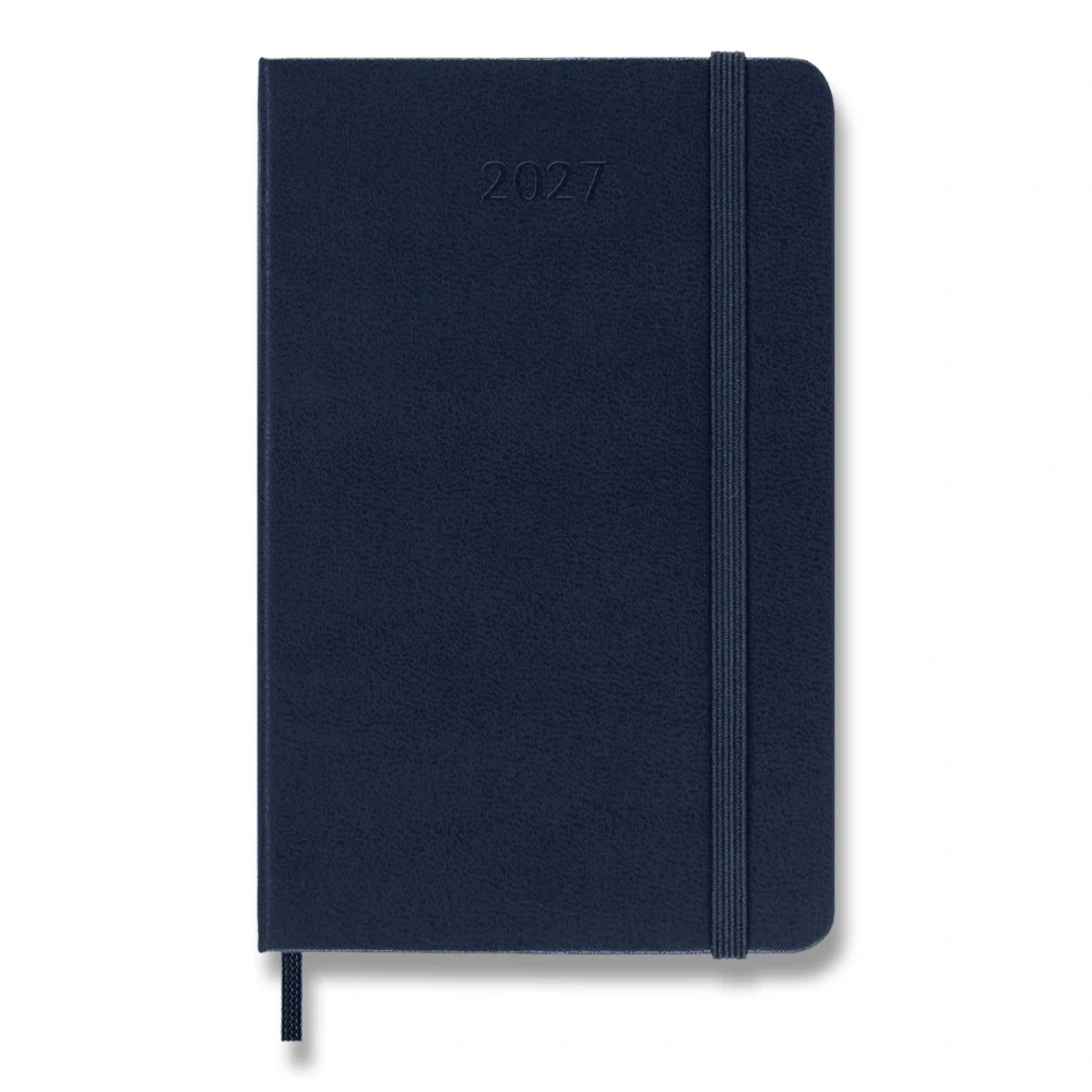 Diář Moleskine 2027 denní tvrdý modrý S