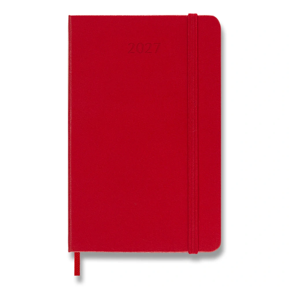 Diář Moleskine 2027 denní tvrdý červený S