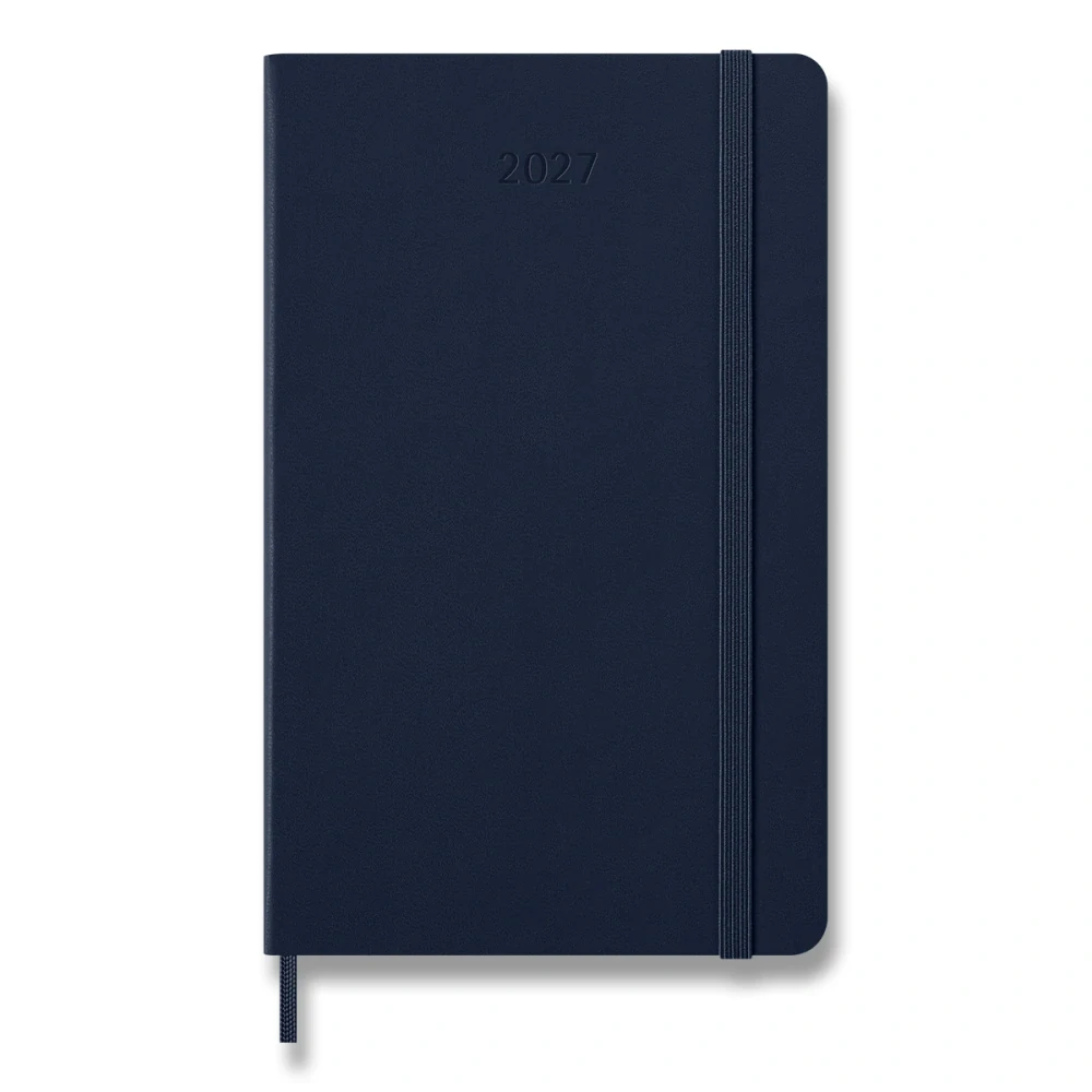 Diář Moleskine 2027 denní tvrdý modrý L