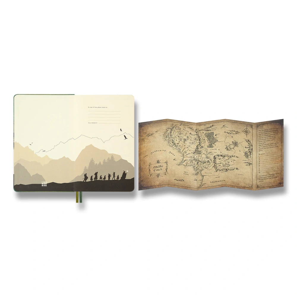Diář MOLESKINE 2027 denní tvrdý The Lord of the Rings L Merry and Pippin