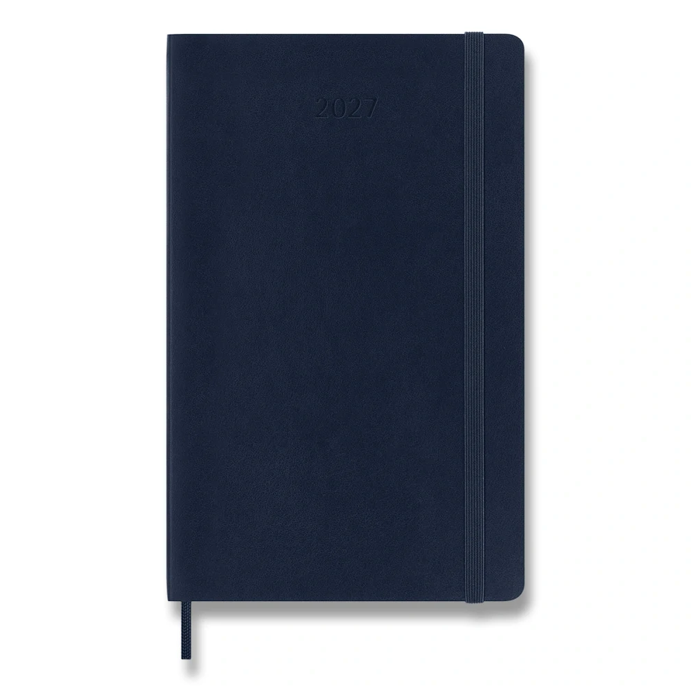 Diář Moleskine 2027 denní měkký modrý L
