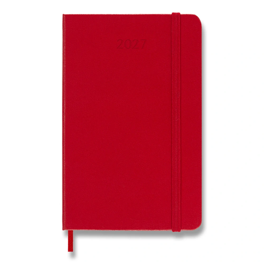 Plánovací zápisník Moleskine 2027 tvrdý červený S