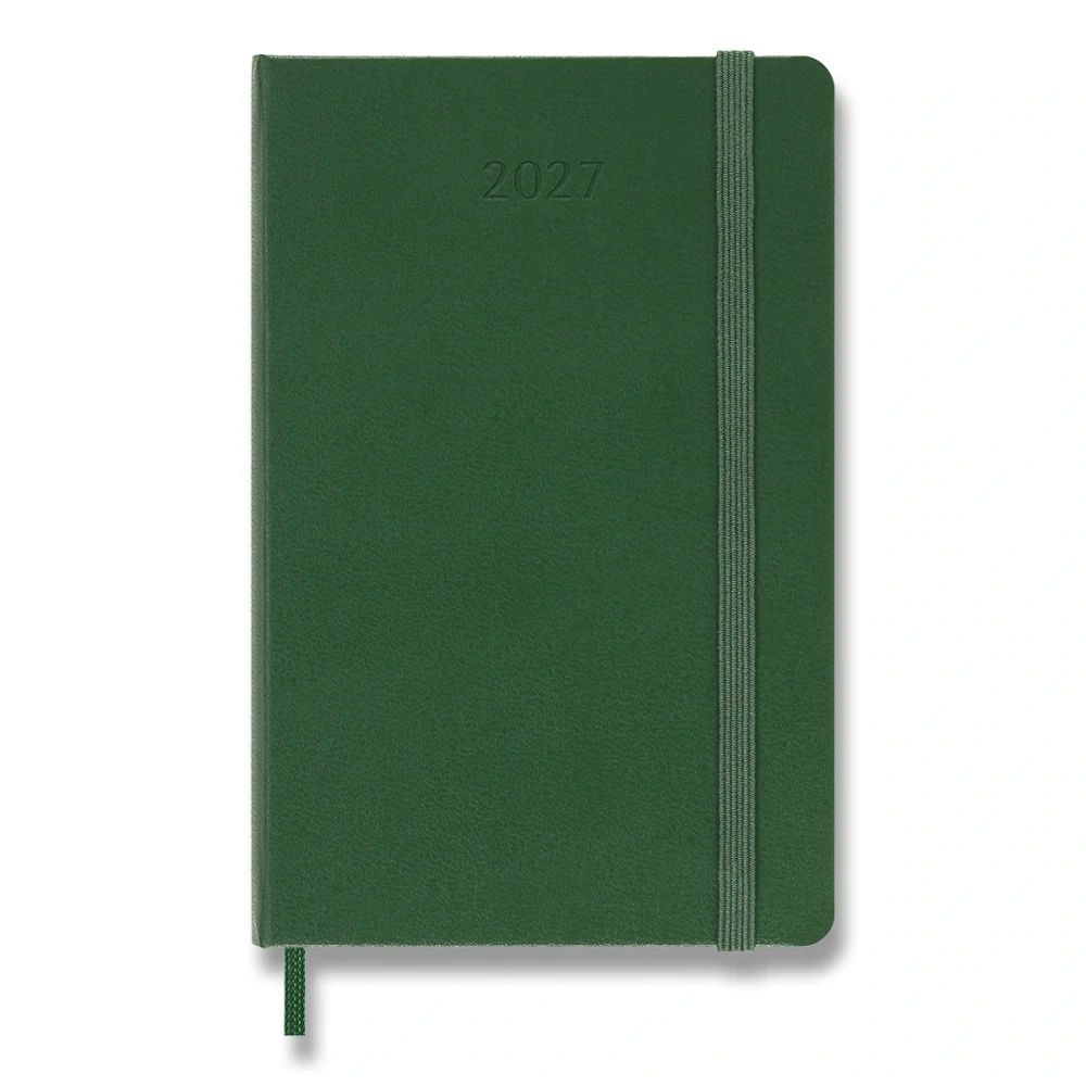 Plánovací zápisník Moleskine 2027 tvrdý zelený S