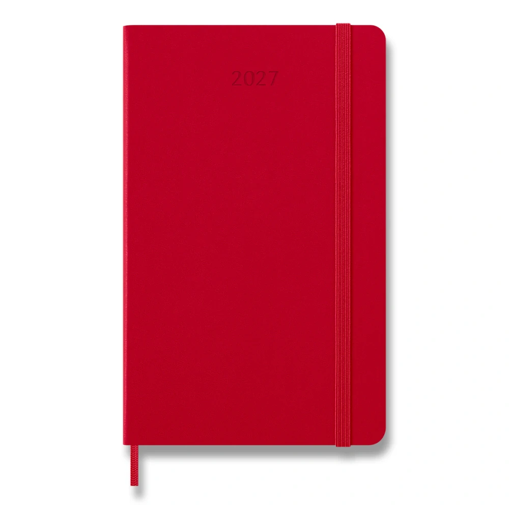 Plánovací zápisník Moleskine 2027 tvrdý červený L