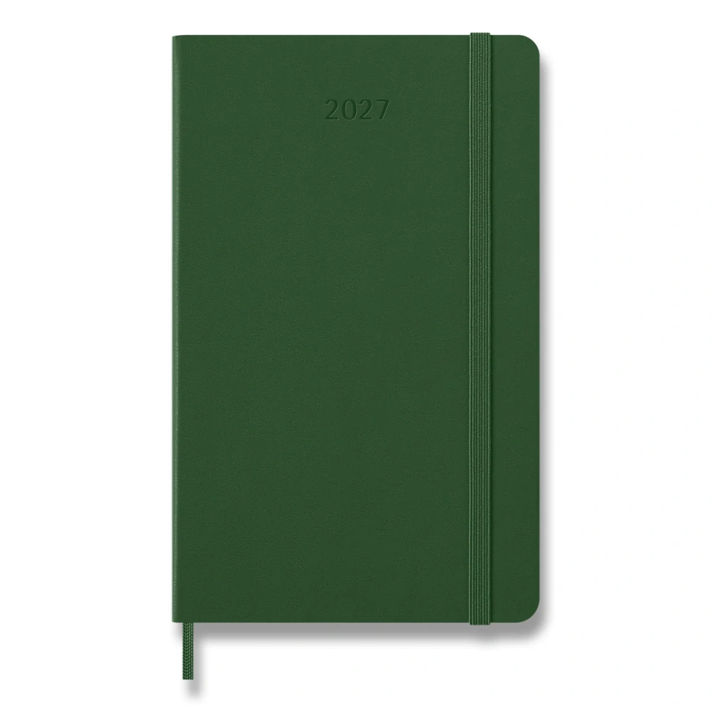 Plánovací zápisník Moleskine 2027 tvrdý zelený L