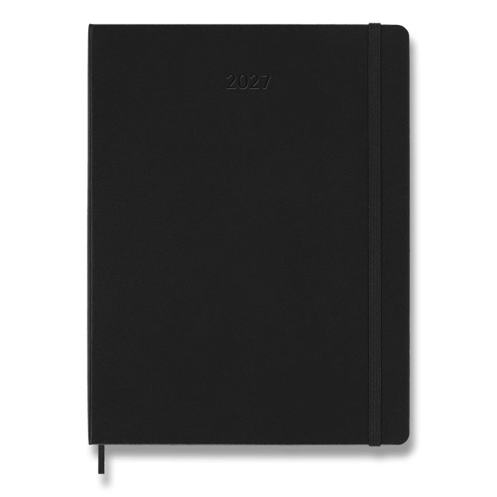 Plánovací zápisník Moleskine 2027 tvrdý černý XL