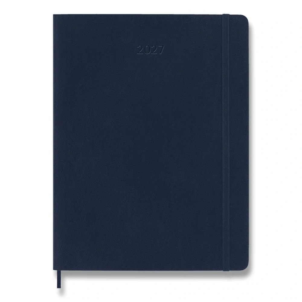 Plánovací zápisník Moleskine 2027 měkký modrý XL