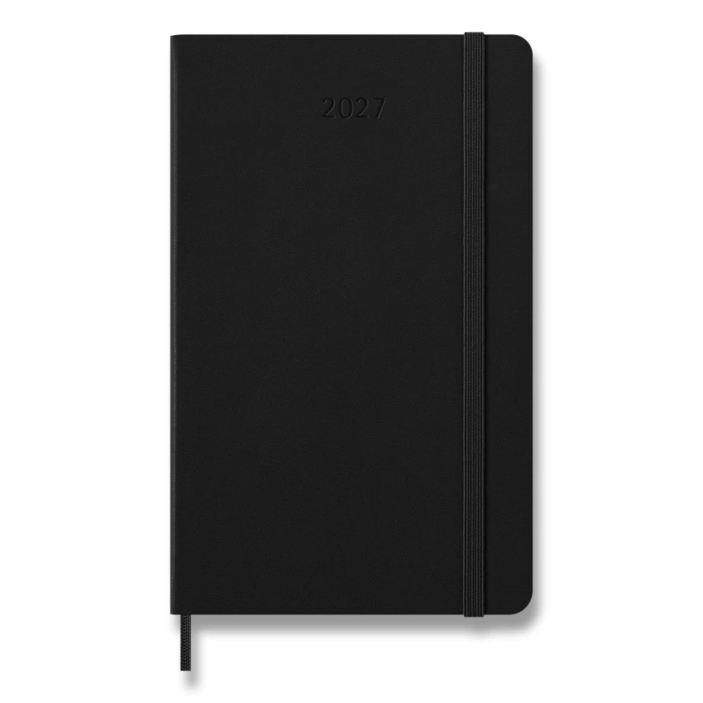 Horizontální týdenní diář Moleskine 2027 tvrdý černý L