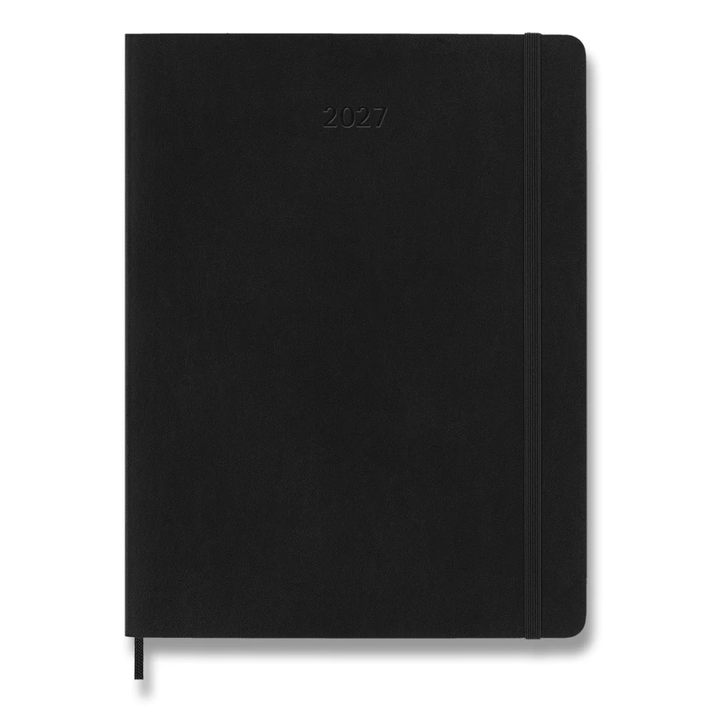 Měsíční diář Moleskine 2027 měkký černý XL