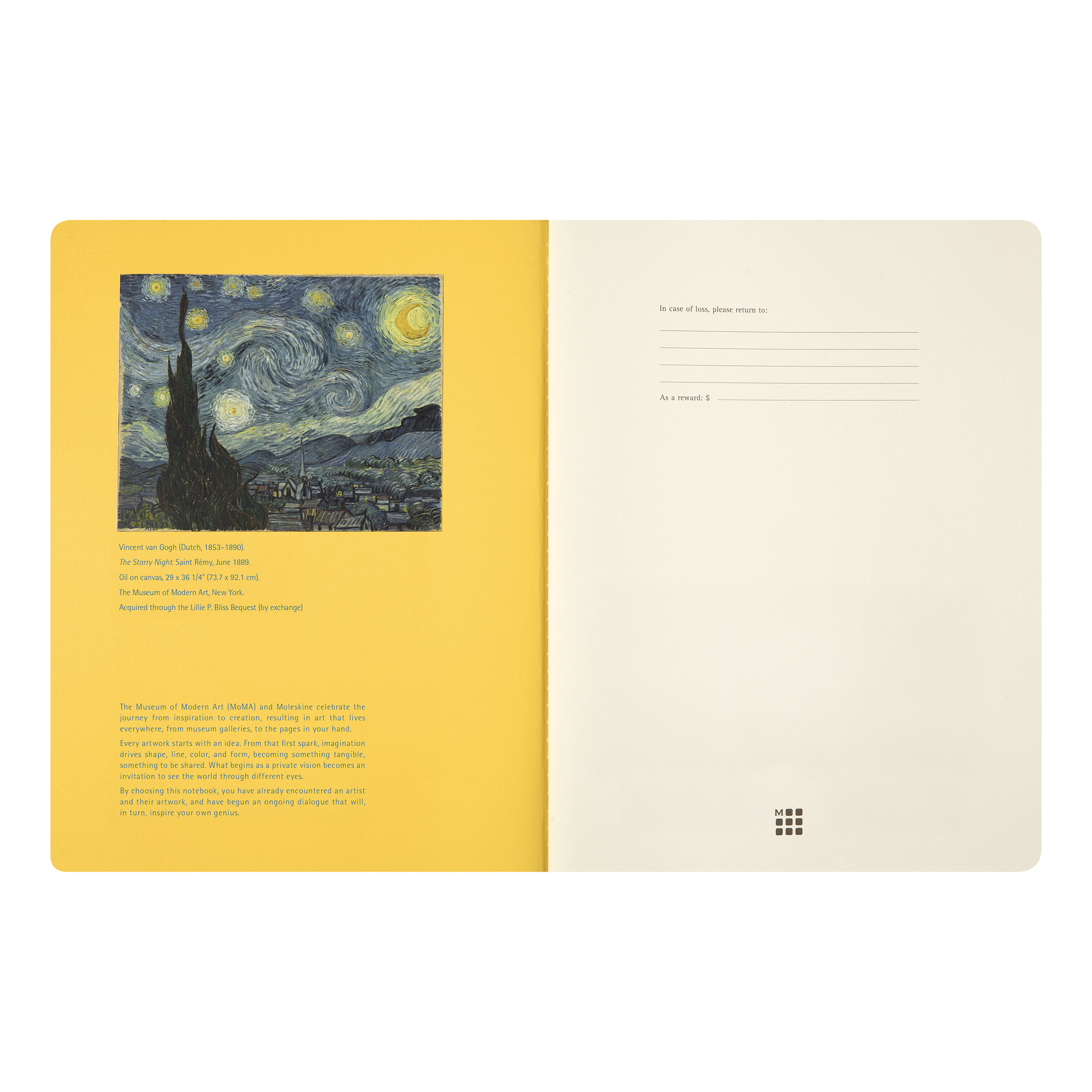 MoMA Van Gogh sešit Moleskine Cahier 1 ks linkovaný XL